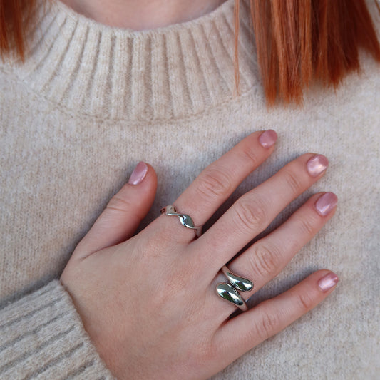 Anillo Plata 925 Gotas