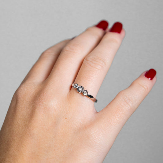 Anillo Sun Oro 18k y Diamantes