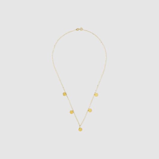 18K Gold Disc Necklace