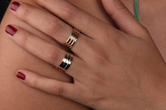 Anillo Oro 18K Tricolor