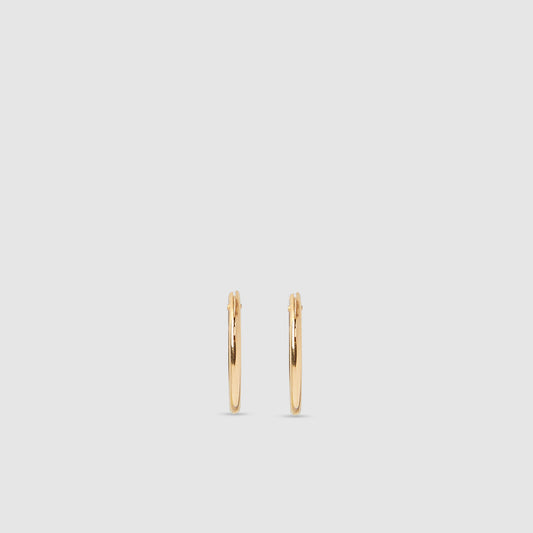 Smooth 18K Gold Hoop Earrings