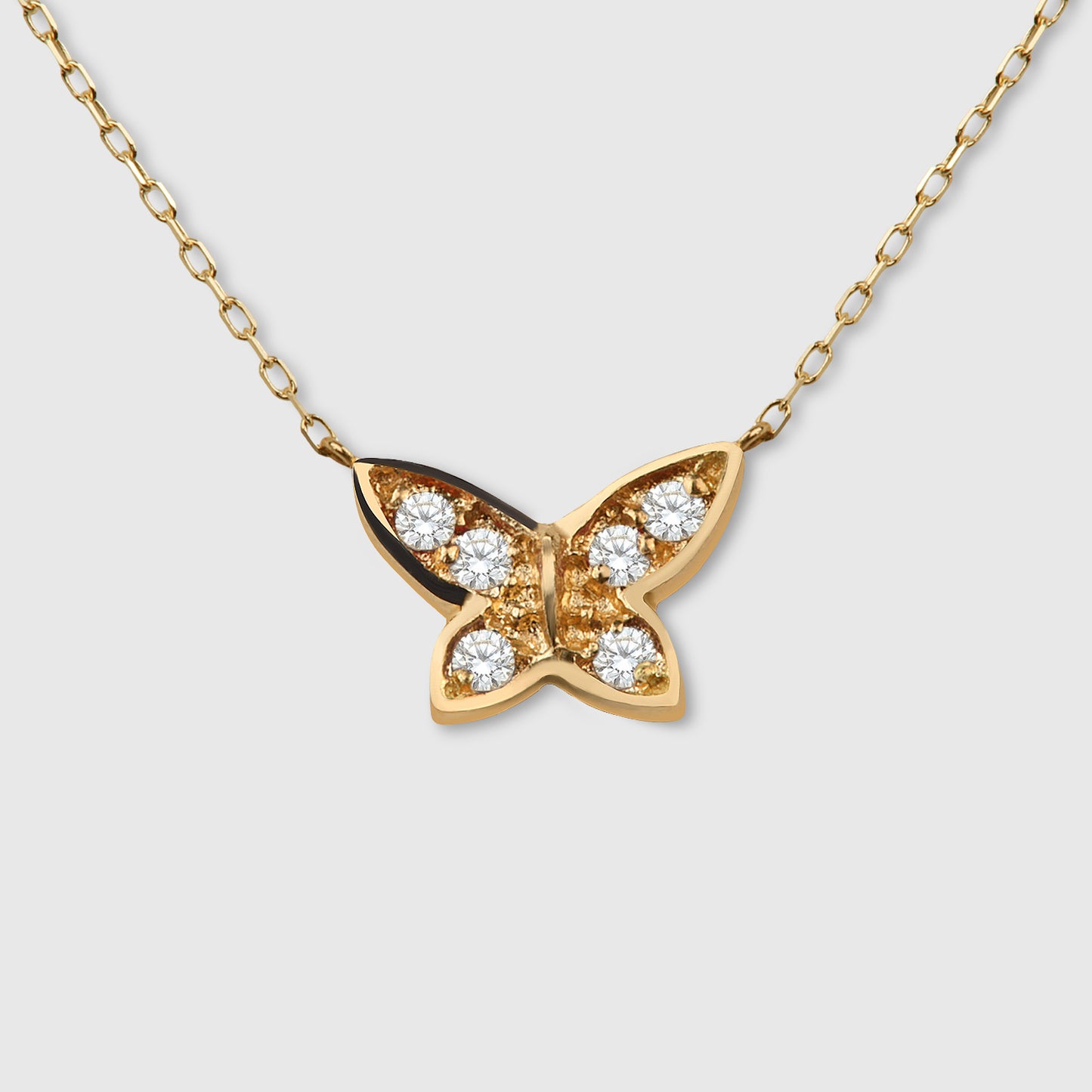 Gargantilla Oro 18K & Circonitas Mariposa