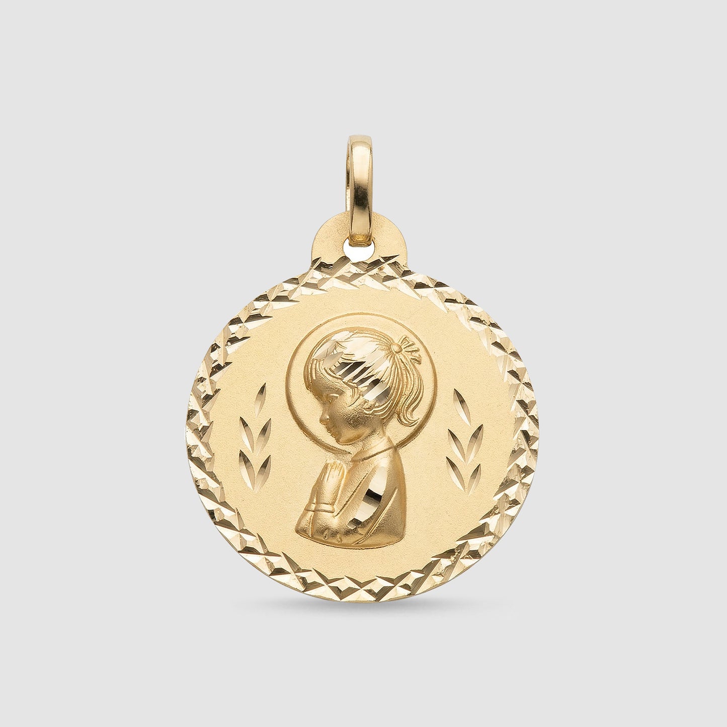 Medalla Virgen Niña Oro 18K