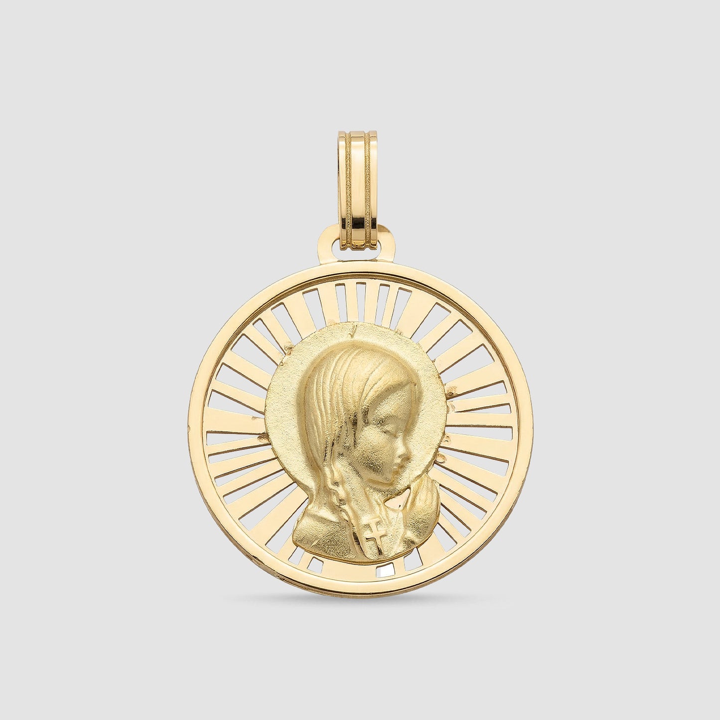Medalla Virgen Niña Oro 18K