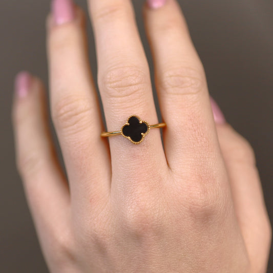 Anillo Oro 18K Trébol