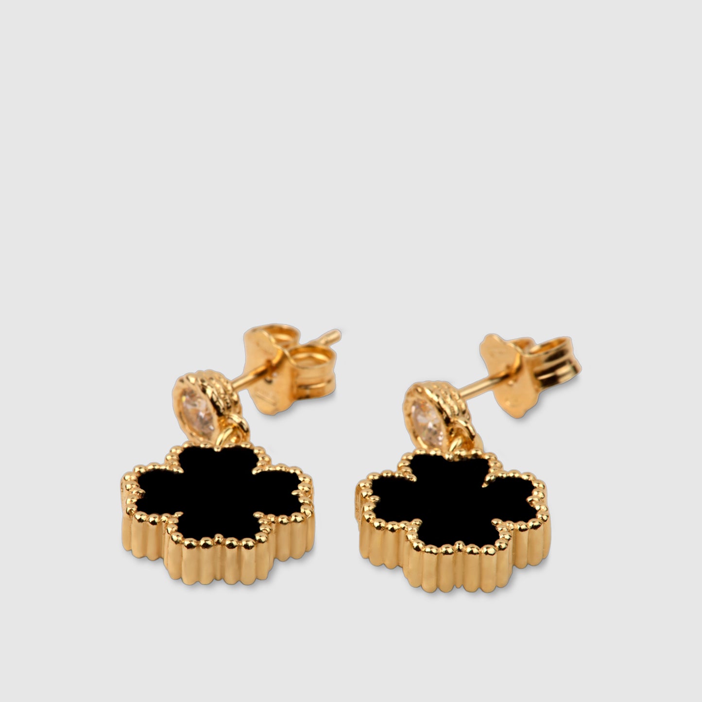 Pendientes Trébol Plata 925 Dorados
