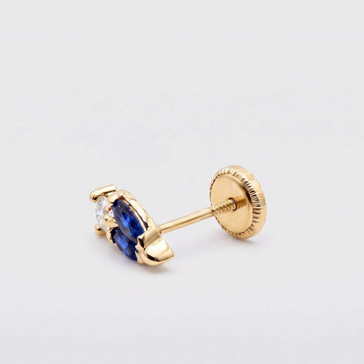 Pendiente Suelto Oro 18K & Piedra Azul