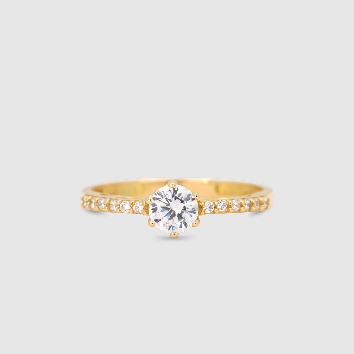 Anillo Oro 18K circonitas
