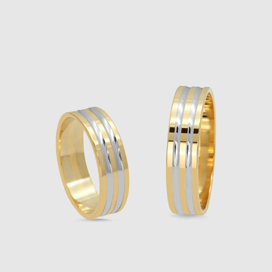 Alianza Oro 18K Bicolor