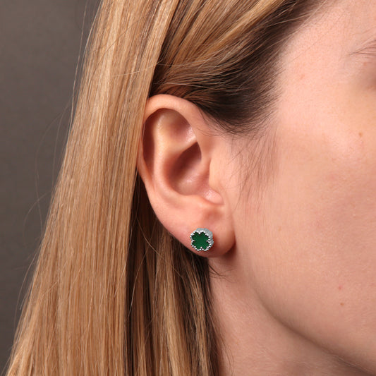 Pendientes Plata Trébol