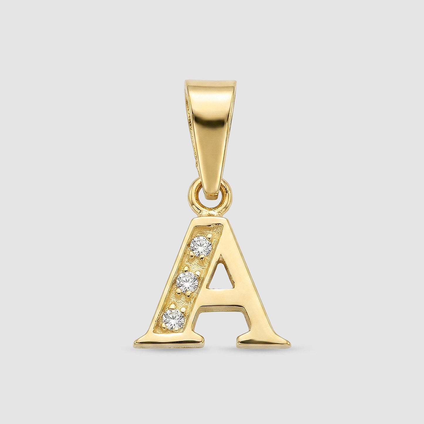 Colgante Inicial Oro 18K & Circonitas