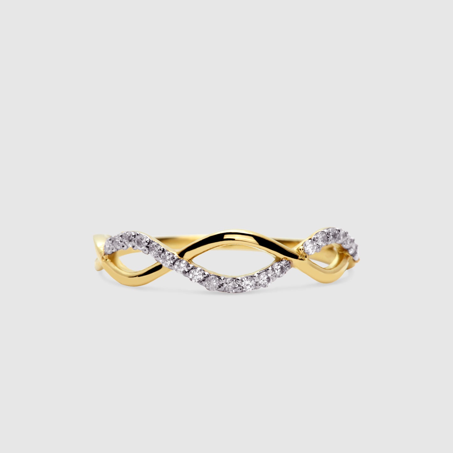Anillo Oro Bicolor 18K Brillantes