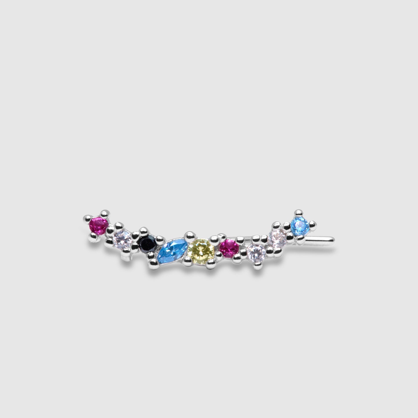 Pendientes Plata 925 Trepadores Multicolor