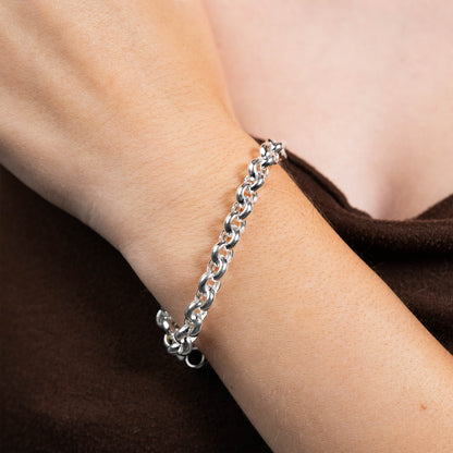 Thick Roló 925 Silver Bracelet