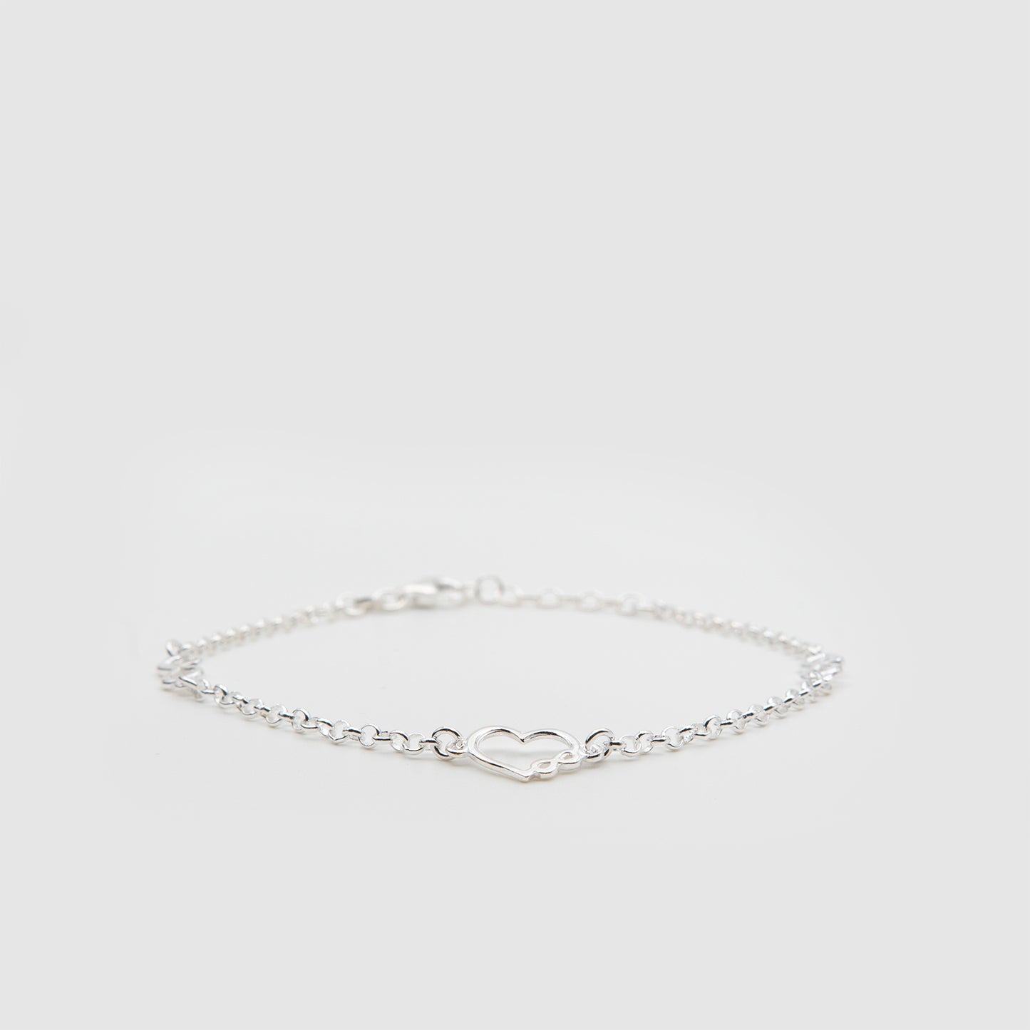 Infinity heart bracelet 925 Silver