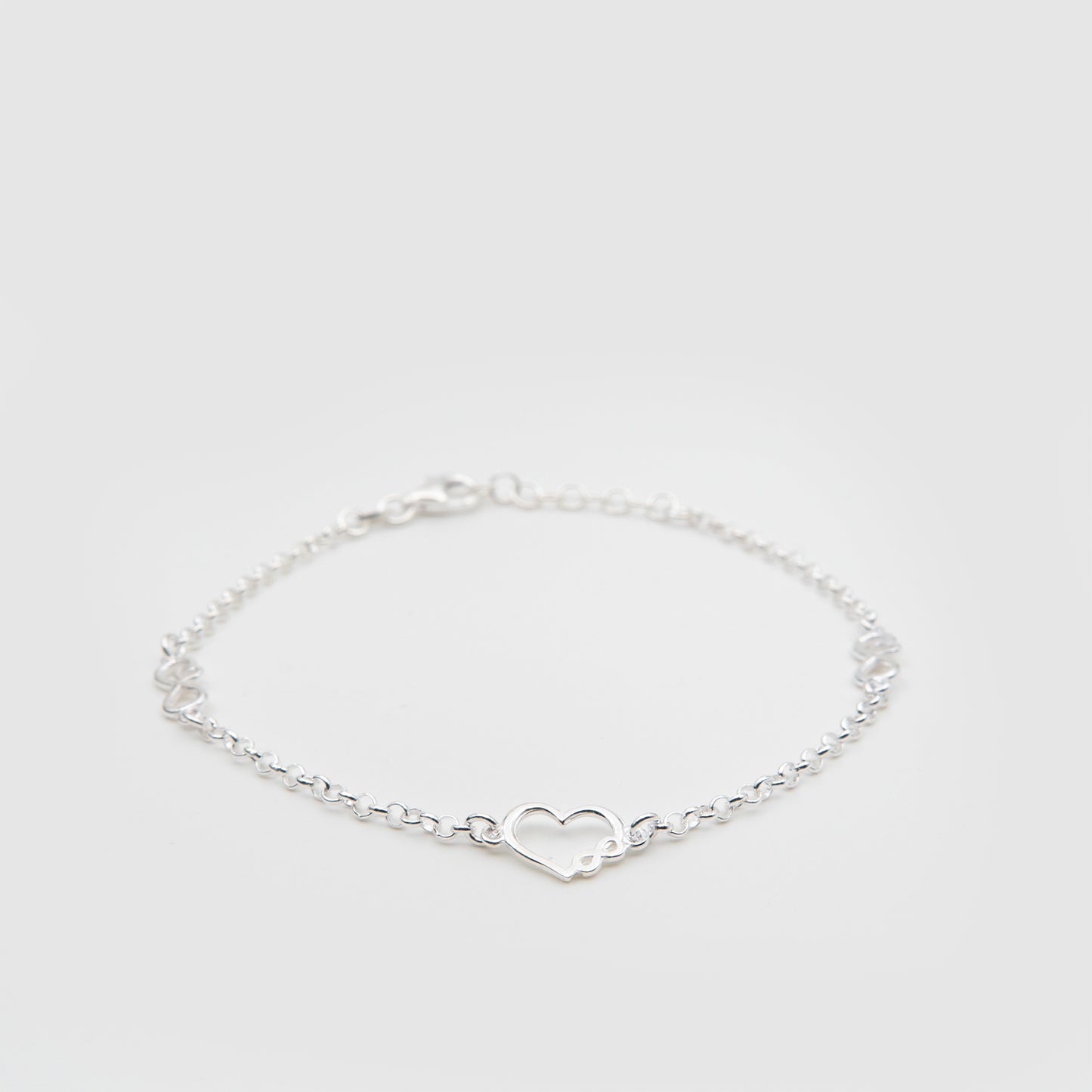 Infinity heart bracelet 925 Silver