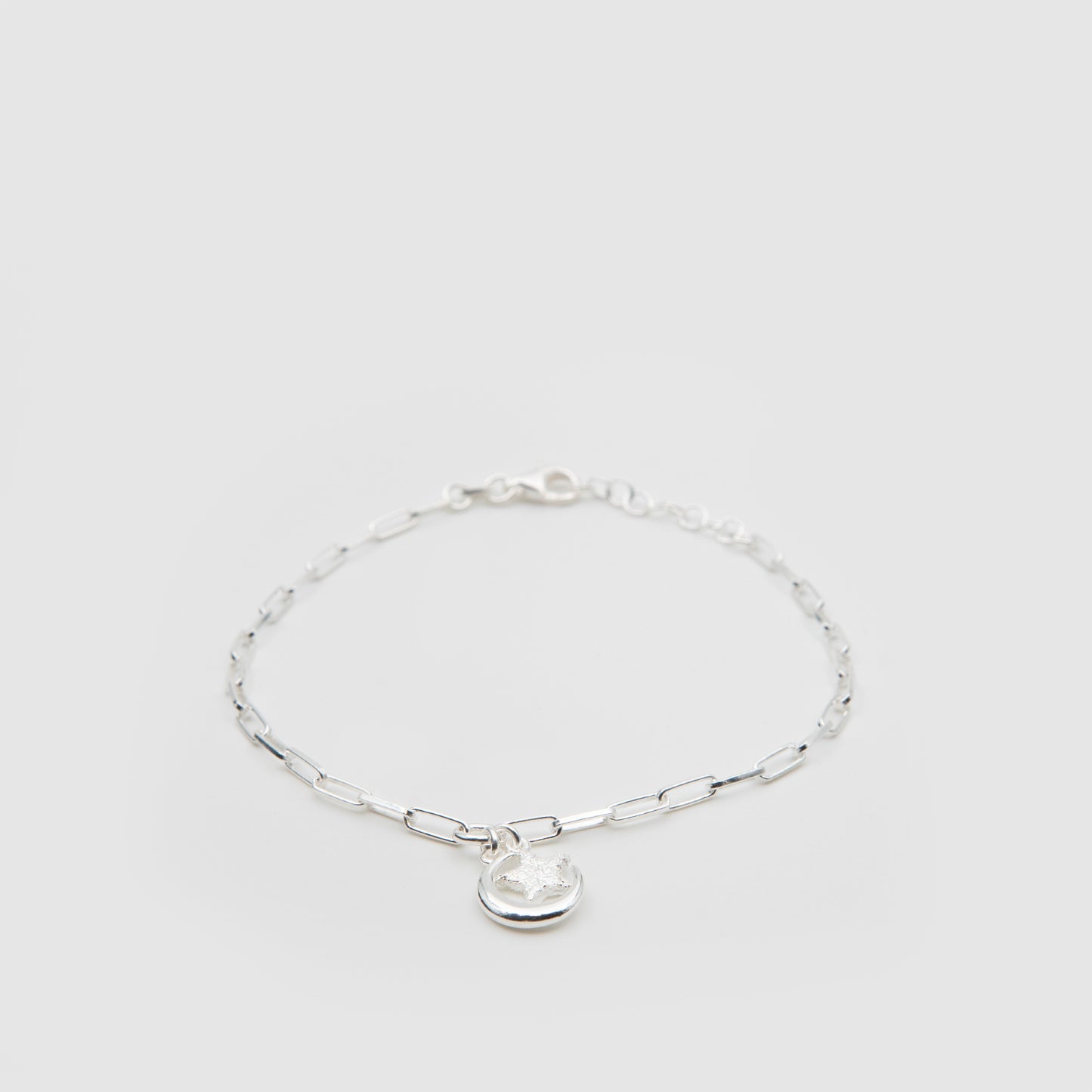 925 Silver Moon &amp; Stars Bracelet