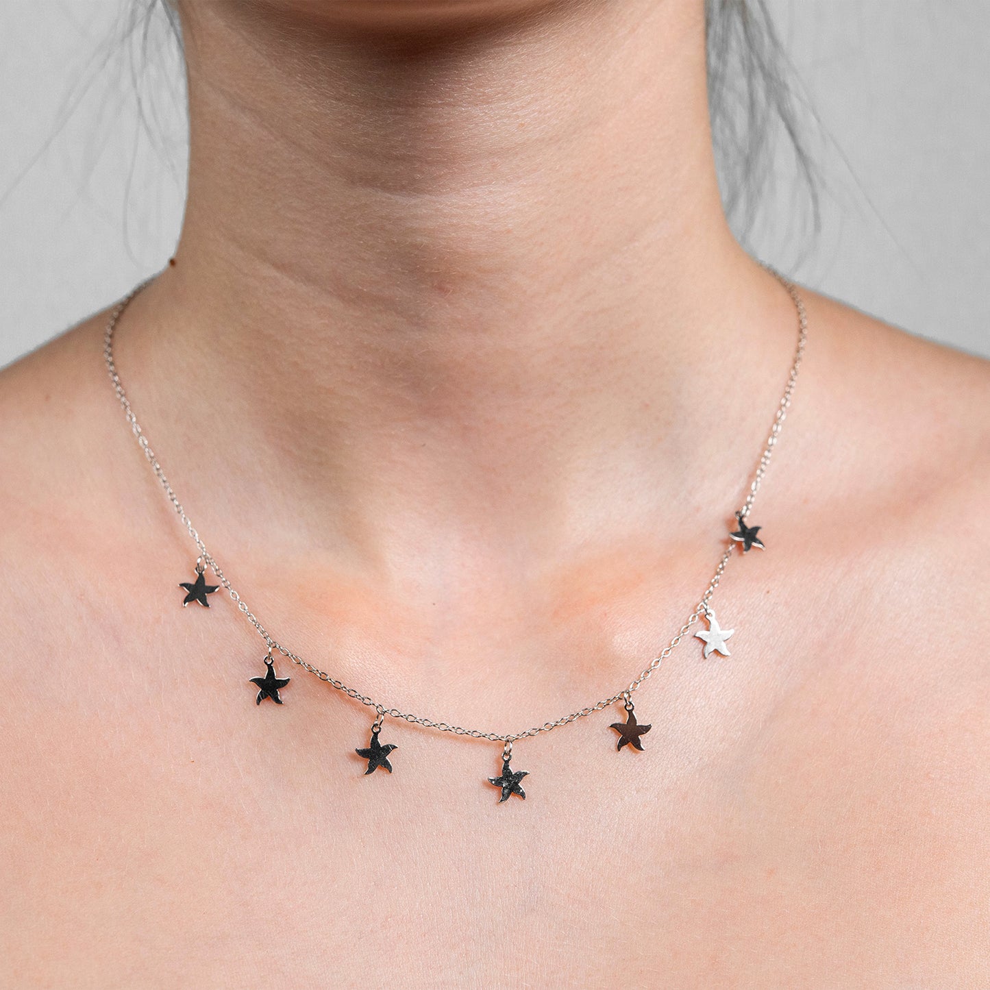 Collar de Estrellas de Mar Plata 925