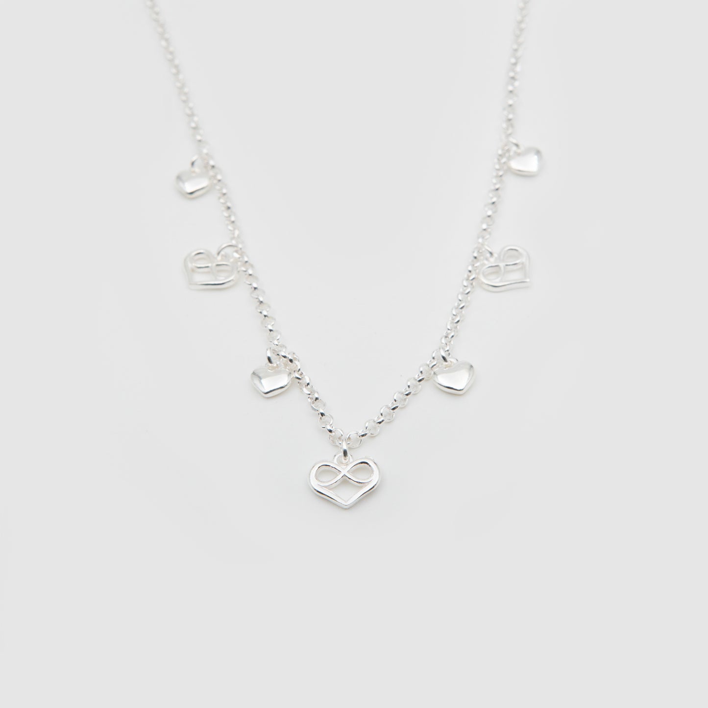 Choker with hearts 925 Silver