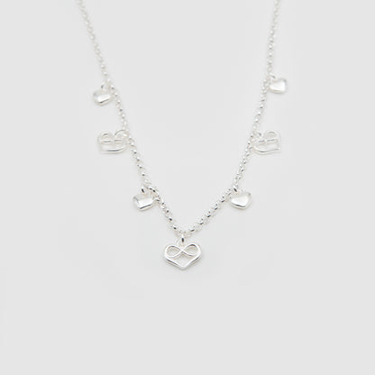 Choker with hearts 925 Silver