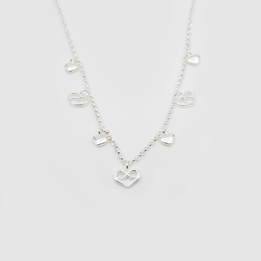 Choker with hearts 925 Silver