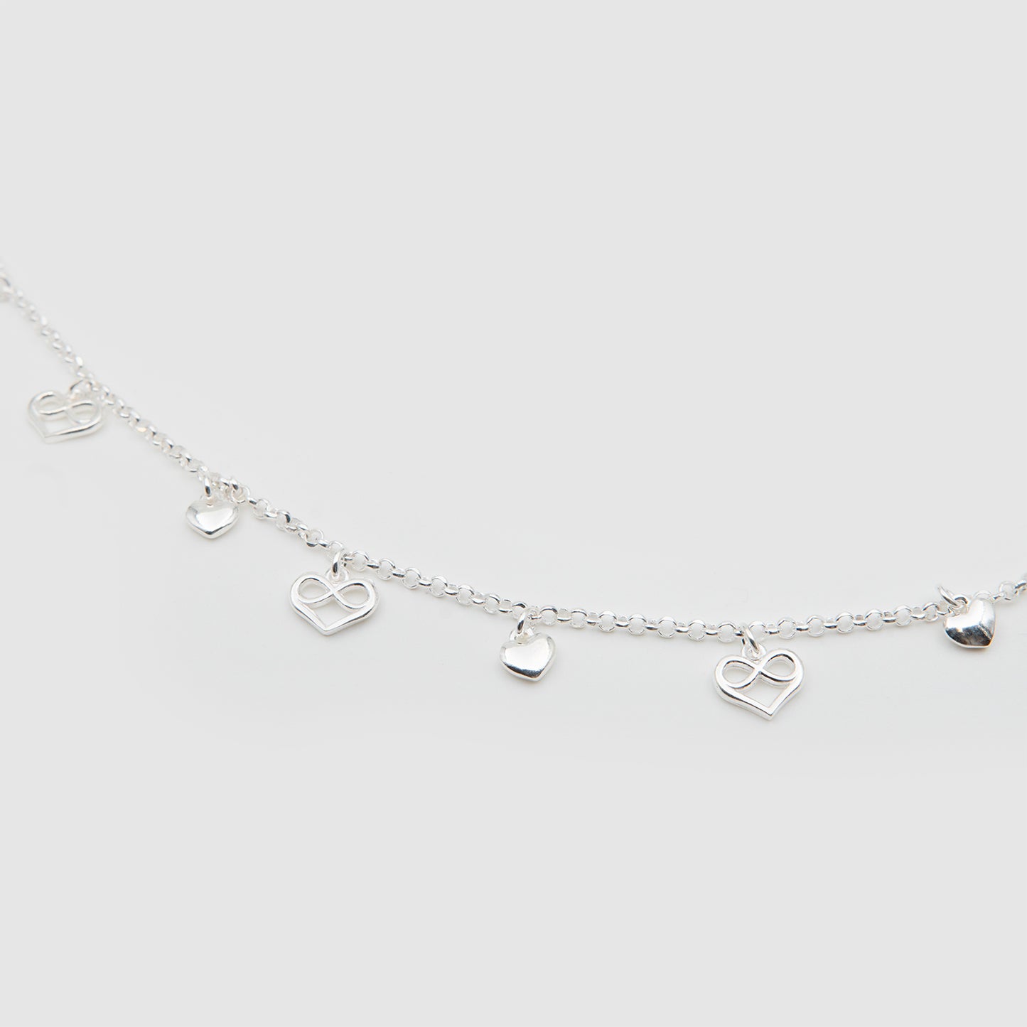 Choker with hearts 925 Silver