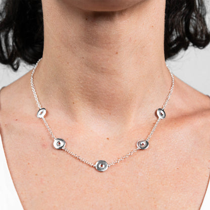 925 Silver Circles Choker