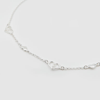 925 Silver Heart Choker