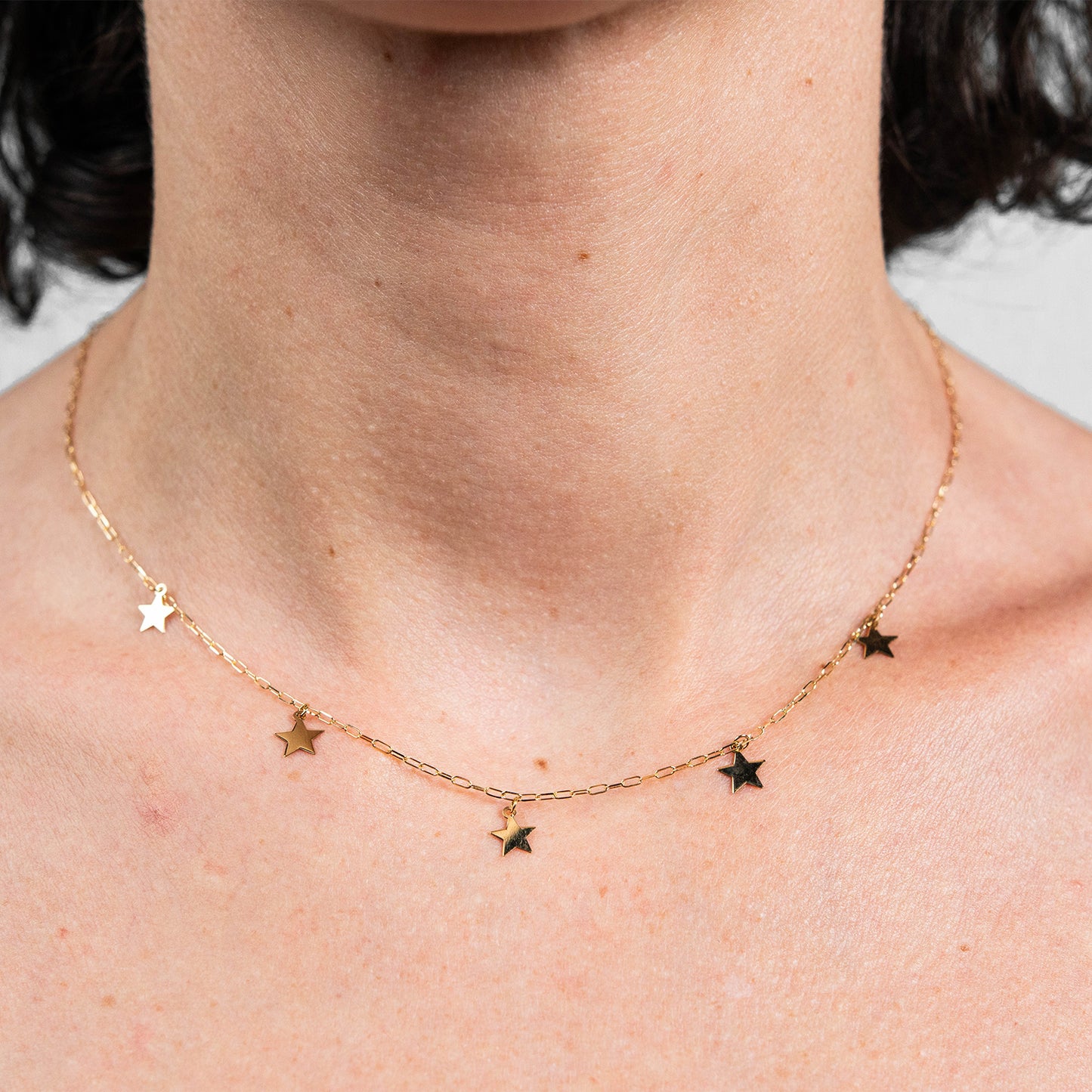 18K Gold Stars Choker