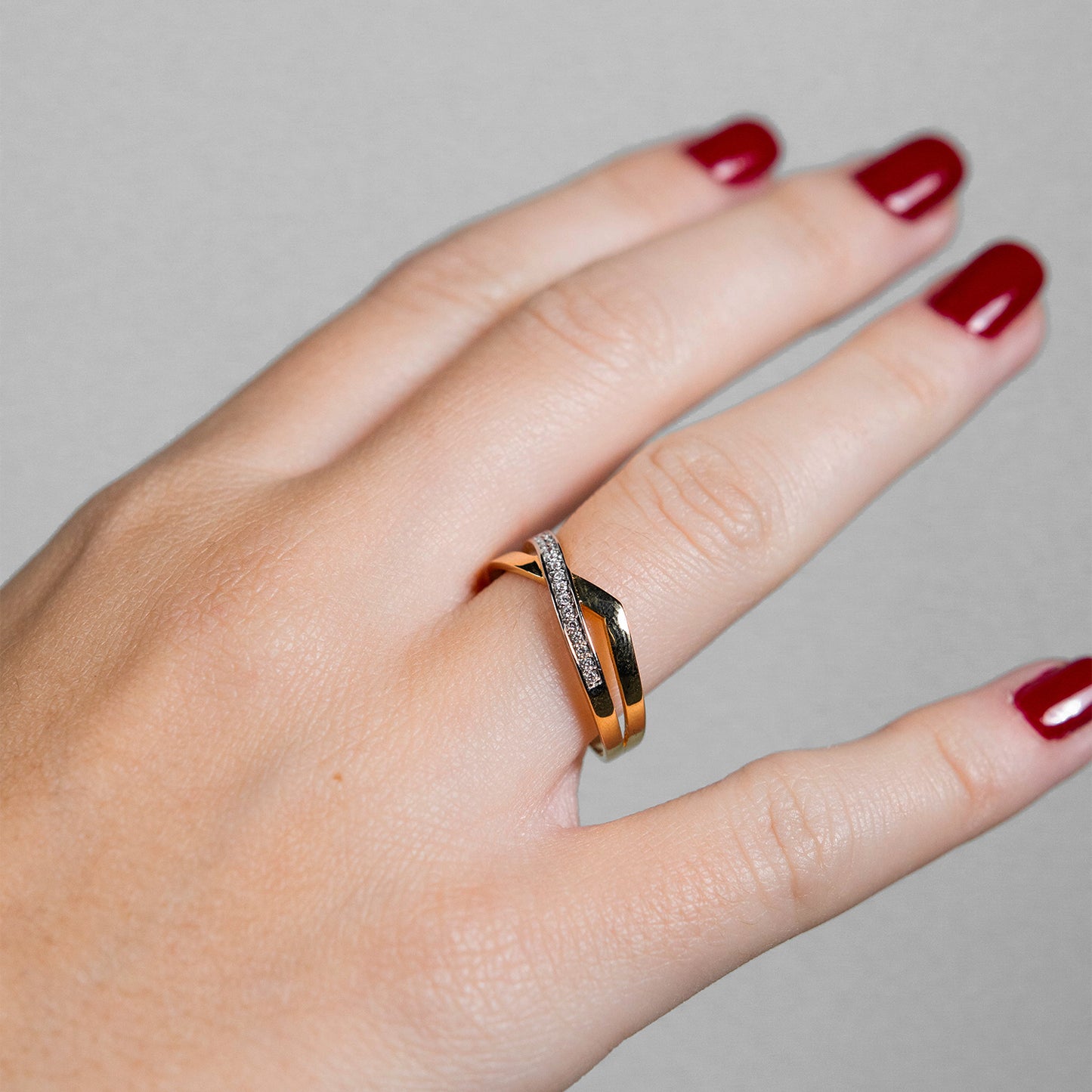 18K Gold Cross Ring