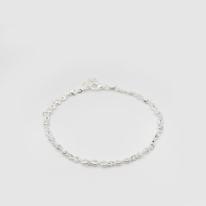 925 Silver Bracelet with infinity motifs