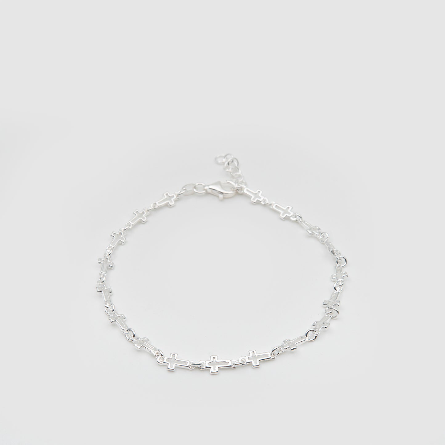 925 Silver Bracelet with cross motif