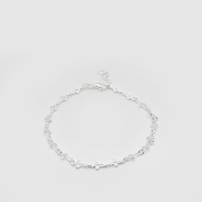 925 Silver Bracelet with cross motif