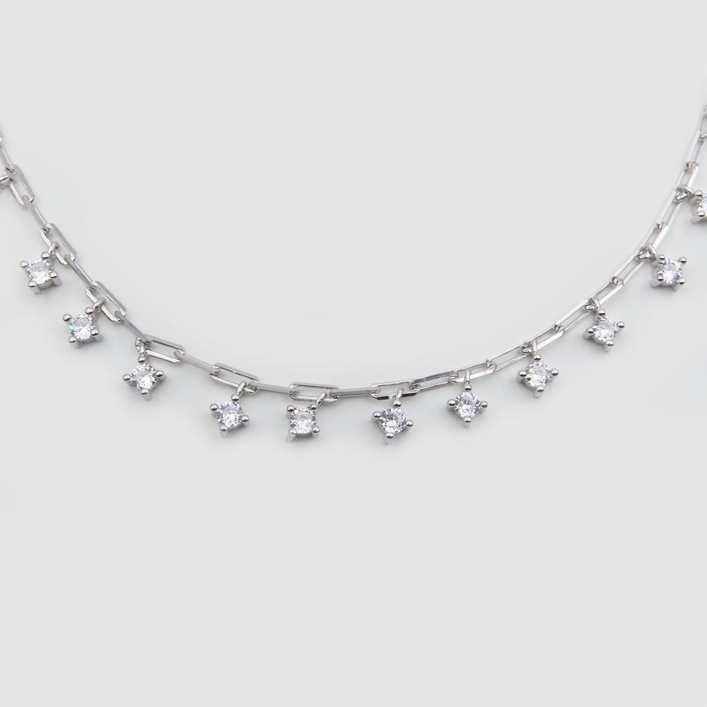 925 Silver choker and zircons