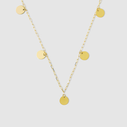 18K Gold Disc Necklace