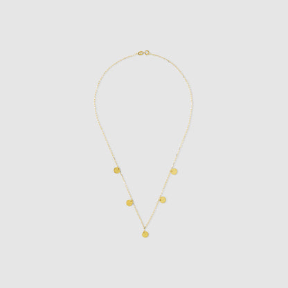 18K Gold Disc Necklace