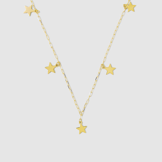 18K Gold Stars Choker