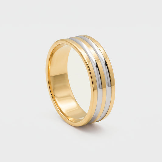 Alianza Oro 18K Bicolor