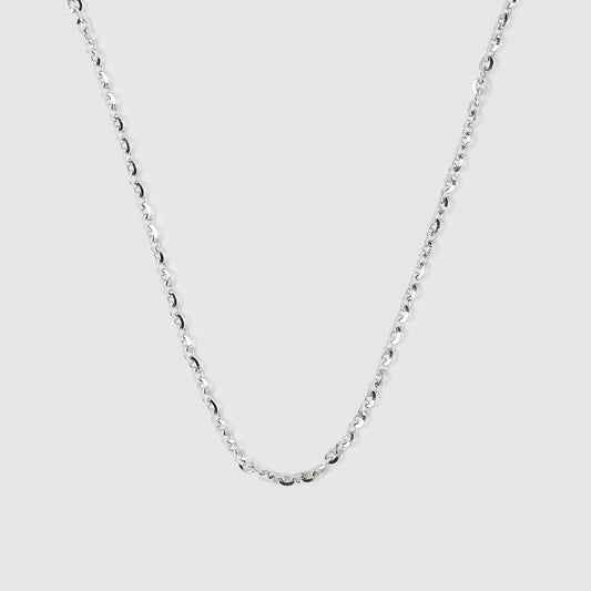 18K white gold chain