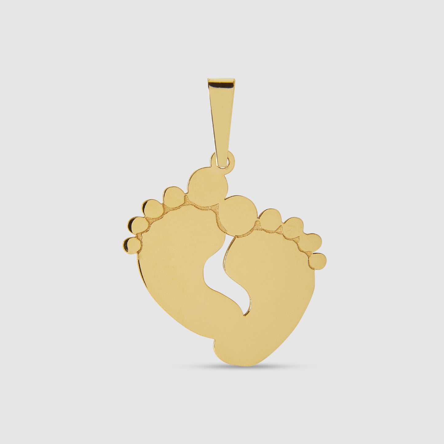 18K Gold footprints pendant