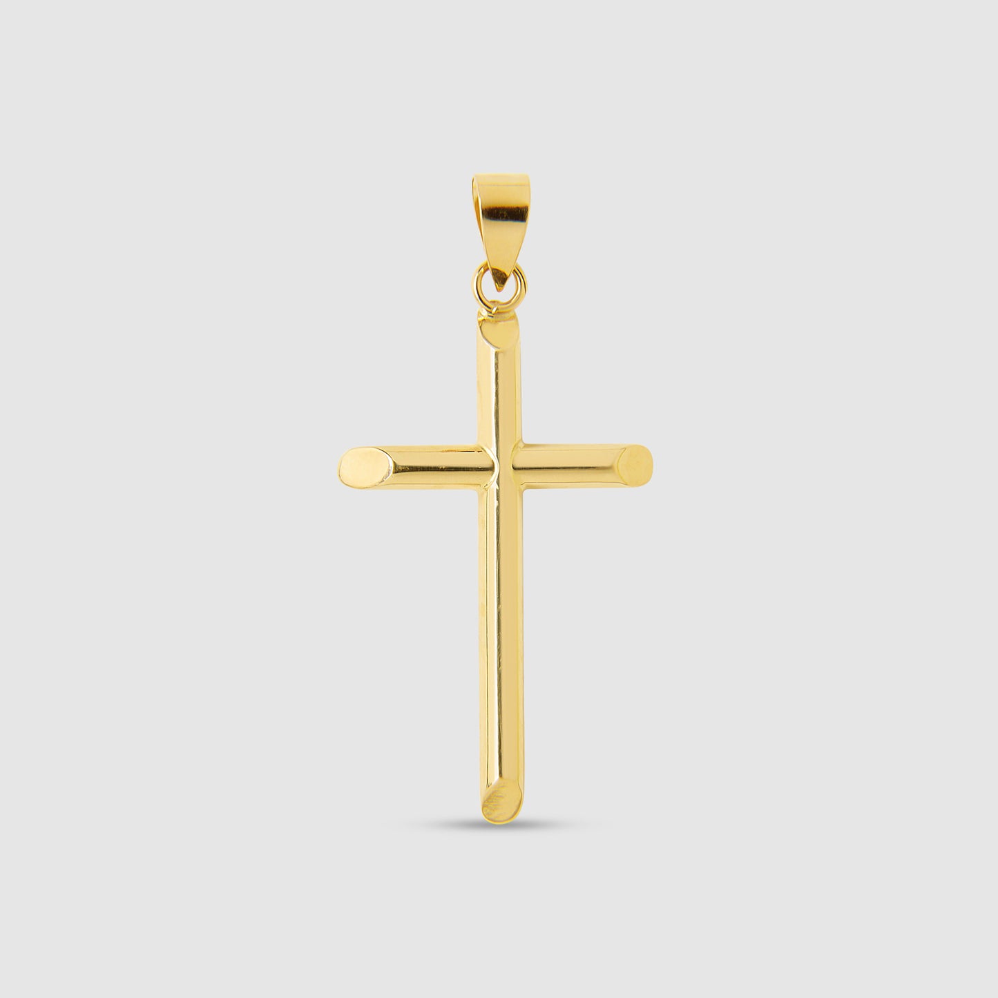 Colgante Cruz Tubo Oro 18k