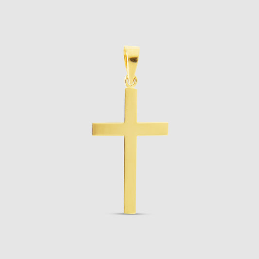 Smooth Cross Pendant 18k Gold