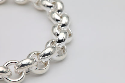 Thick Roló 925 Silver Bracelet