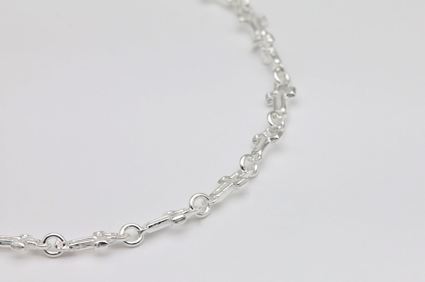 925 Silver Bracelet with cross motif