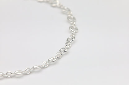 925 Silver Hexagon Link Bracelet