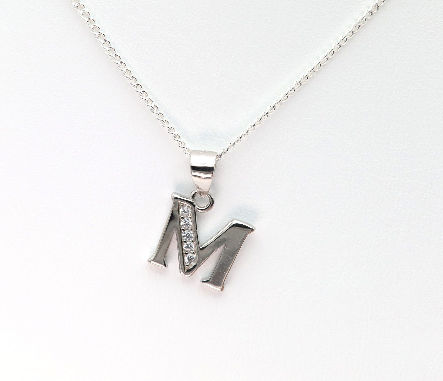 Choker with initial "M" 925 Silver