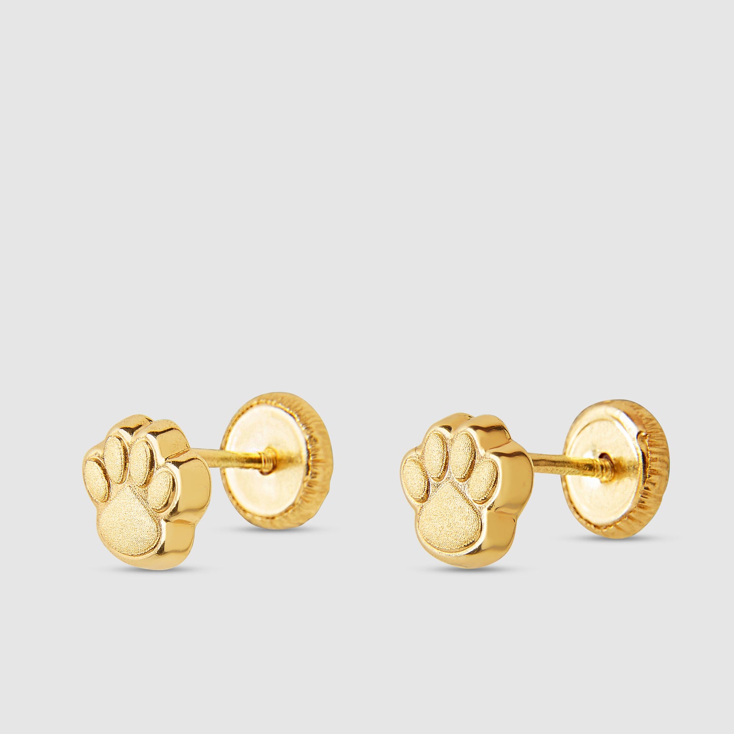 18K Gold Footprint Earrings