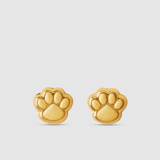 18K Gold Footprint Earrings