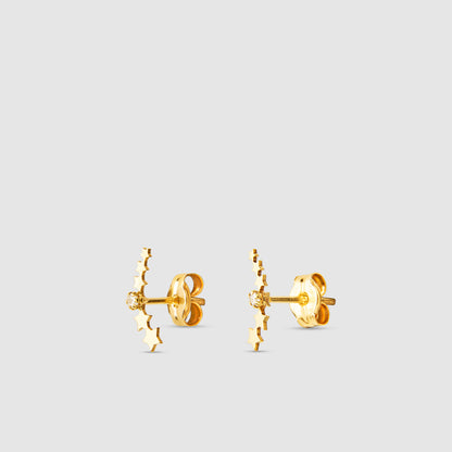 18K Gold Star Earrings