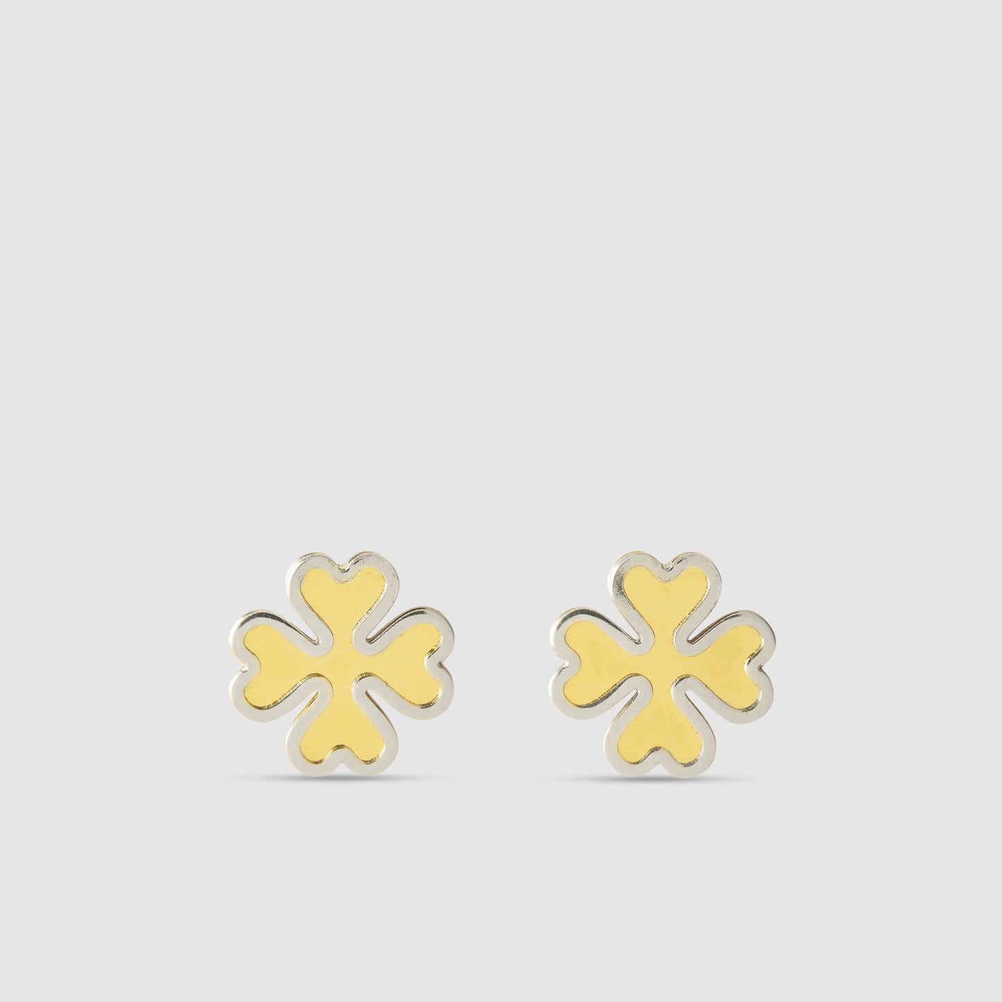 18K Gold Clover Earrings